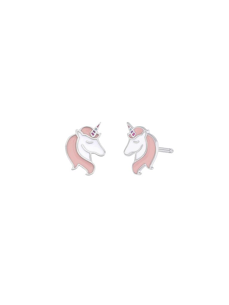 Pendientes Marea Unicornio Rosa Plata 1ª Ley