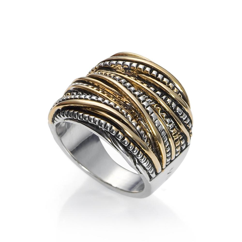 ANILLO VICEROY CHAPADO RODIO Y ORO MUJER FASHION