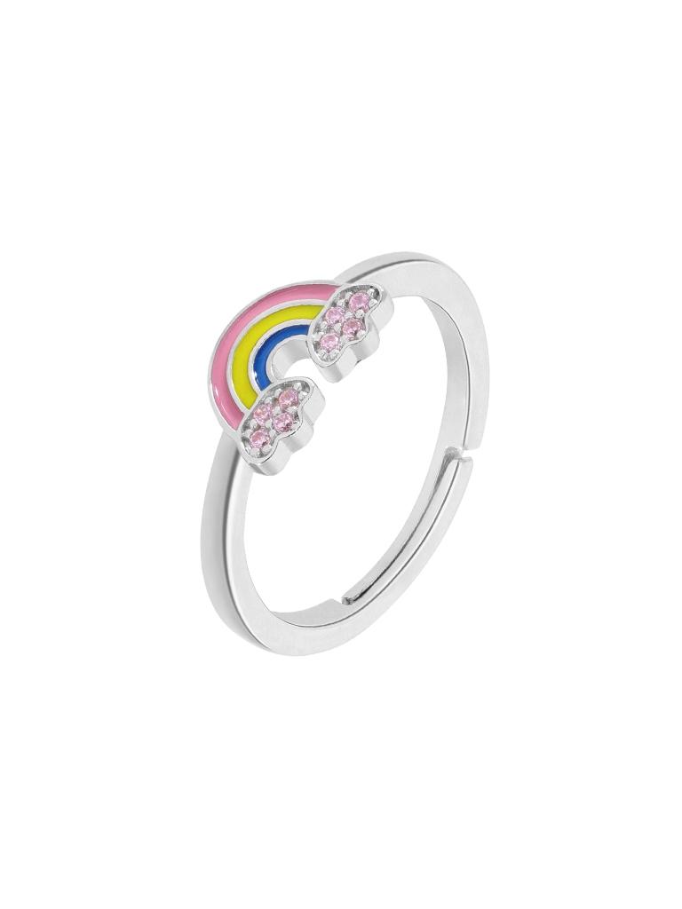 ANILLO MAREA PLATA DE LEY GIRLS ARCOIRIS ESMALTE MULTICOLOR