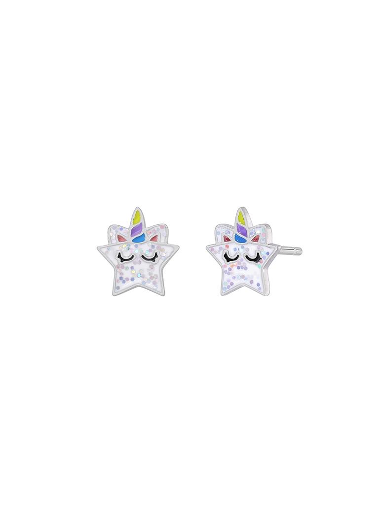 PENDIENTES MAREA PLATA DE LEY GIRLS UNICORNIO ESMALTE COLORES