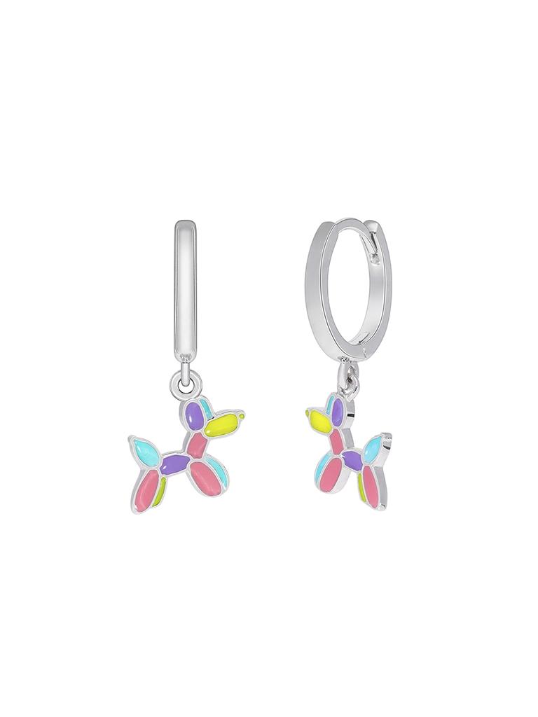 PENDIENTES MAREA PLATA DE LEY GIRLS PERRO ESMALTE COLORES