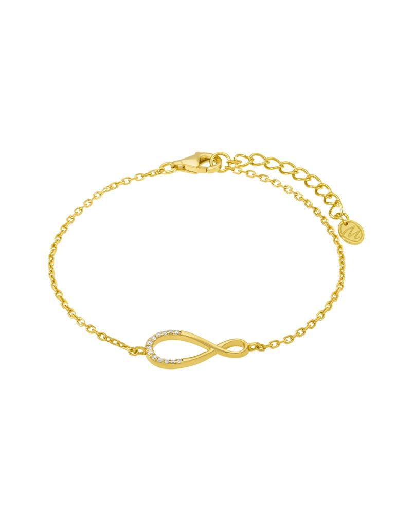 PULSERA MAREA PLATA DE LEY DORADO NUDO