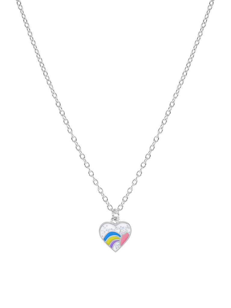 COLLAR MAREA PLATA DE LEY GIRLS CORAZON ESMALTE COLORES