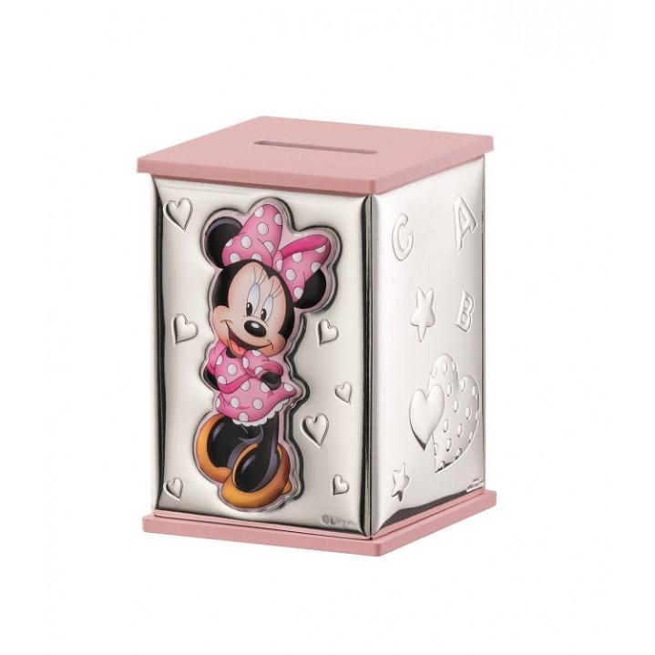 HUCHA PLATA BILAMINADA MINNIE MOUSE ROSA