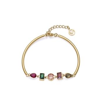 PULSERA VICEROY ACERO MUJER IP DORADO Y CRISTAL