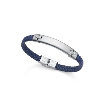 PULSERA VICEROY HOMBRE ACERO PIEL AZUL