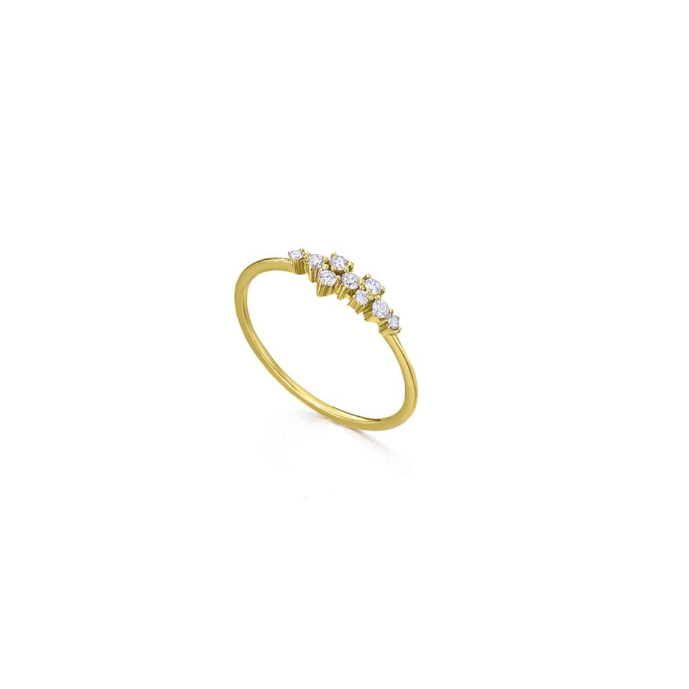 ANILLO LECARRÉ ORO 18K BRILLANTE 0,15Q.