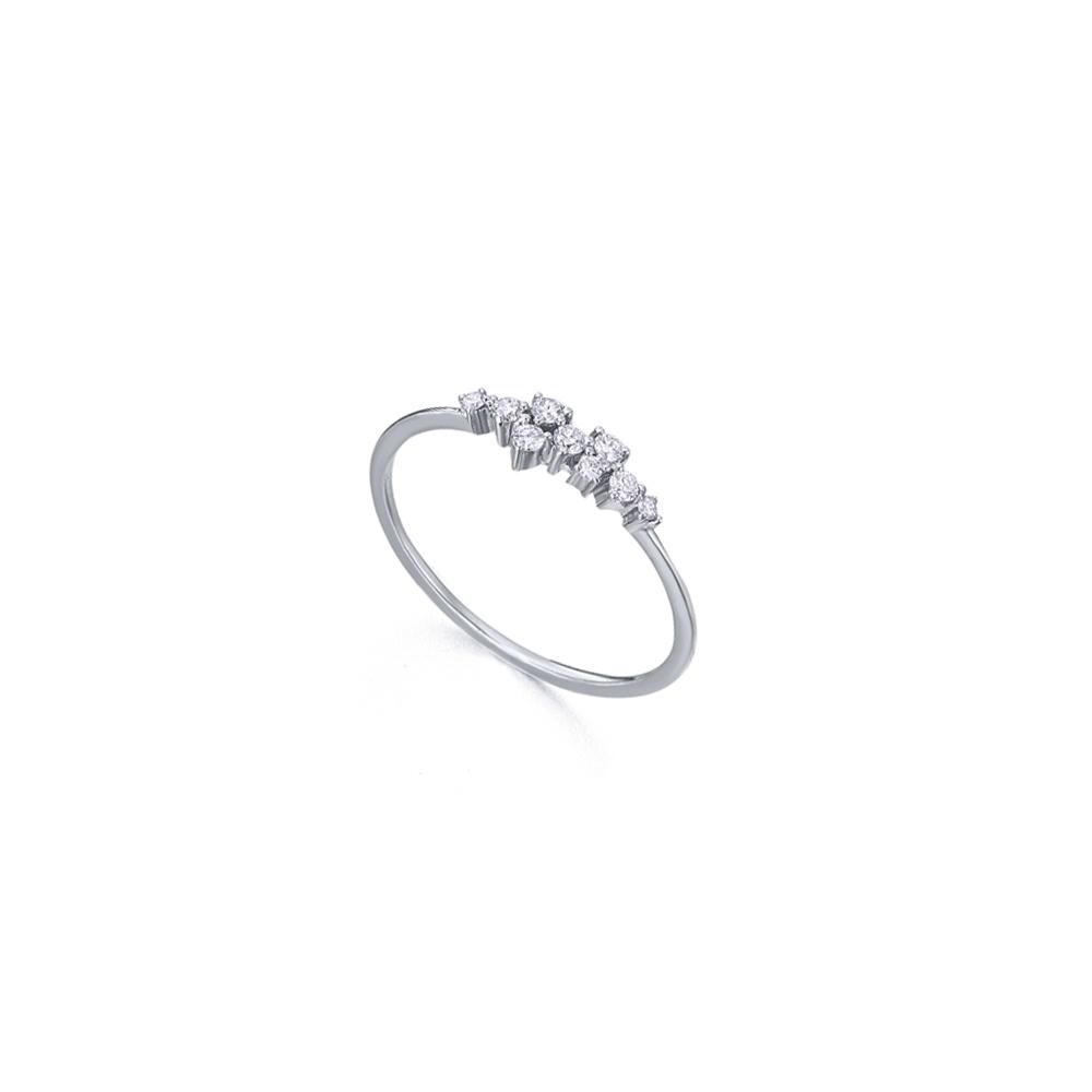 ANILLO LECARRÉ ORO 18K BLANCO DIAMANTES