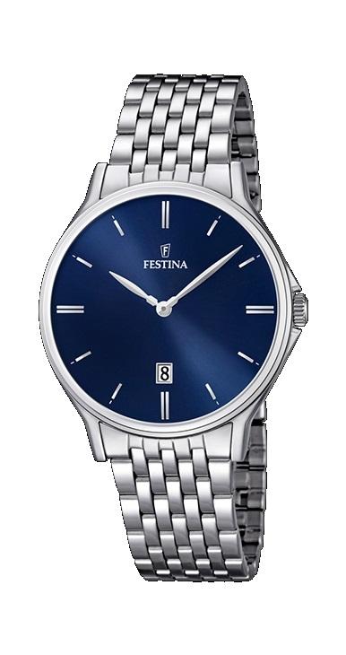 RELOJ FESTINA HOMBRE ACERO BASICO ESFERA AZUL