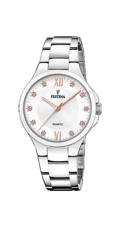 RELOJ FESTINA MUJER ACERO BLANCO DIGITOS ROSE Y PIEDRAS