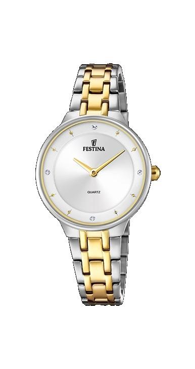 RELOJ FESTINA MUJER ACERO BICOLOR ESF BL DIGITOS PIEDRAS BL