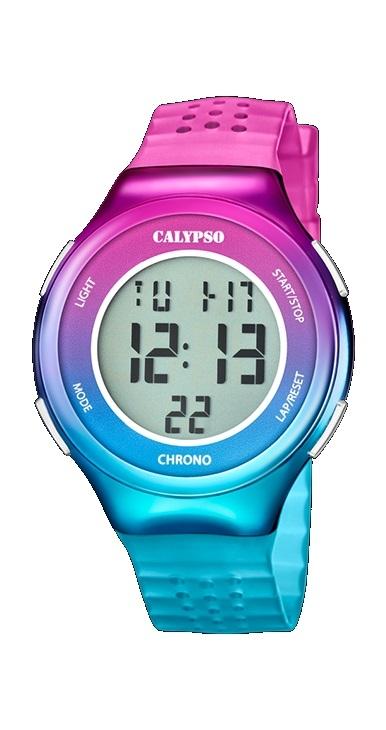 RELOJ CALYPSO MUJER DIGITAL CAUCHO ROSA/MORADO/TURQUESA