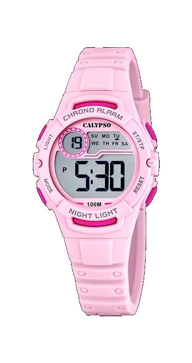 RELOJ CALYPSO NIÑA DIGITAL CAUCHO ROSA