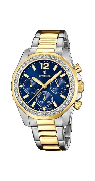 RELOJ FESTINA MUJER CRONO BICOLOR ESF.AZ.