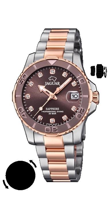 RELOJ JAGUAR MUJER ACERO ESFERA MARRON