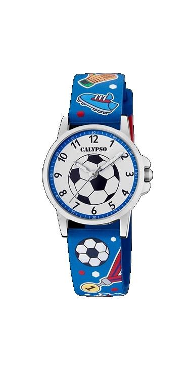 RELOJ CALYPSO ANALOGICO NIÑO AZUL FUTBOL INFANTIL