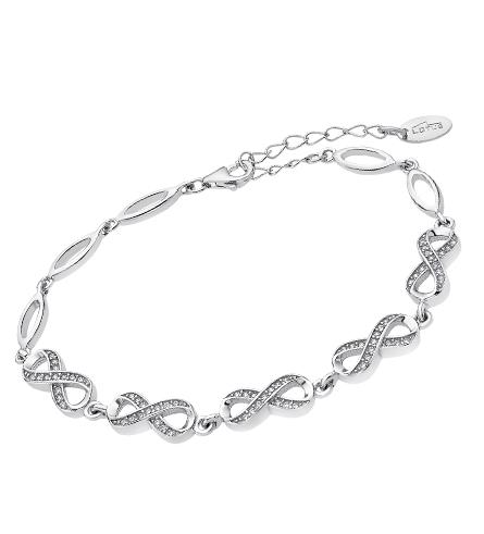 PULSERA LOTUS PLATA DE LEY MUJER INFINITO CIRCONITAS