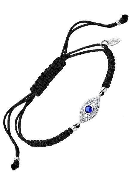 PULSERA LOTUS PLATA DE LEY HILO MUJER OJO TURCO