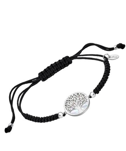 PULSERA LOTUS PLATA DE LEY HILO MUJER ARBOL NACAR