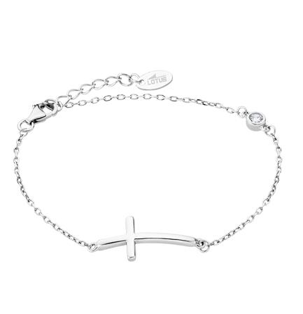 PULSERA LOTUS PLATA DE LEY MUJER CRUZ LISA