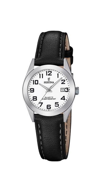 RELOJ FESTINA MUJER ACERO BASICO CORREA PIEL NG NUMEROS,CALENDARIO,100M