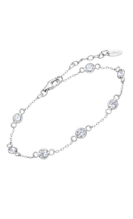 PULSERA LOTUS PLATA DE LEY MUJER CIRCONITAS