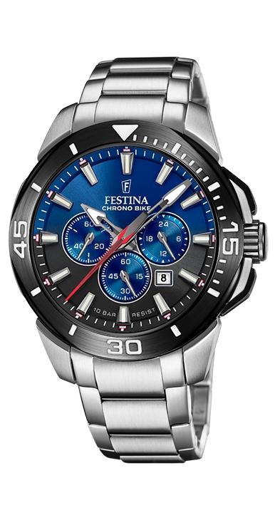 RELOJ FESTINA CHRONOBIKE ACERO HOMBRE CAJA NEGRA,ESF NEGRA/AZUL