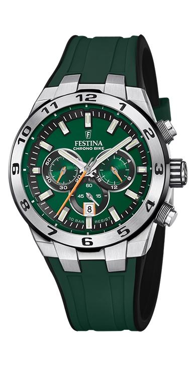 RELOJ FESTINA CRONOBIKE ACERO HOMBRE CAUCHO CORREA/ESF VERDE