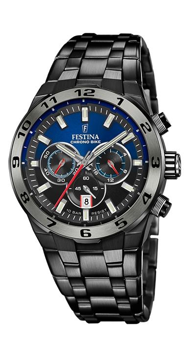 RELOJ FESTINA CRONOBIKE ACERO HOMBRE IP NEGRO,ESF NEGRO/AZUL