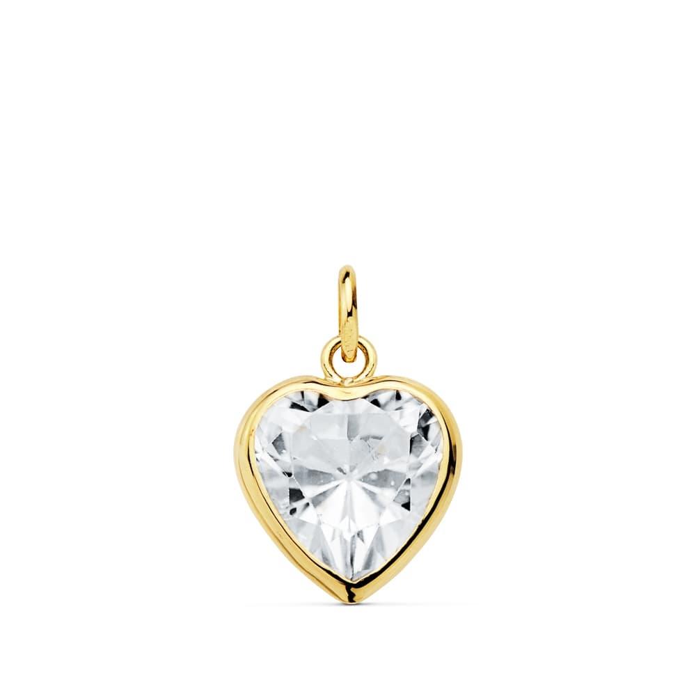 COLGANTE ORO 18K CORAZON CIRCONITA