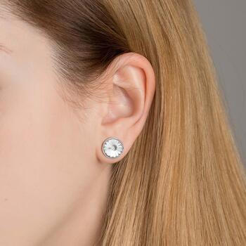 PENDIENTES VICTORIA CRUZ PLATA DE LEY CRYSTAL