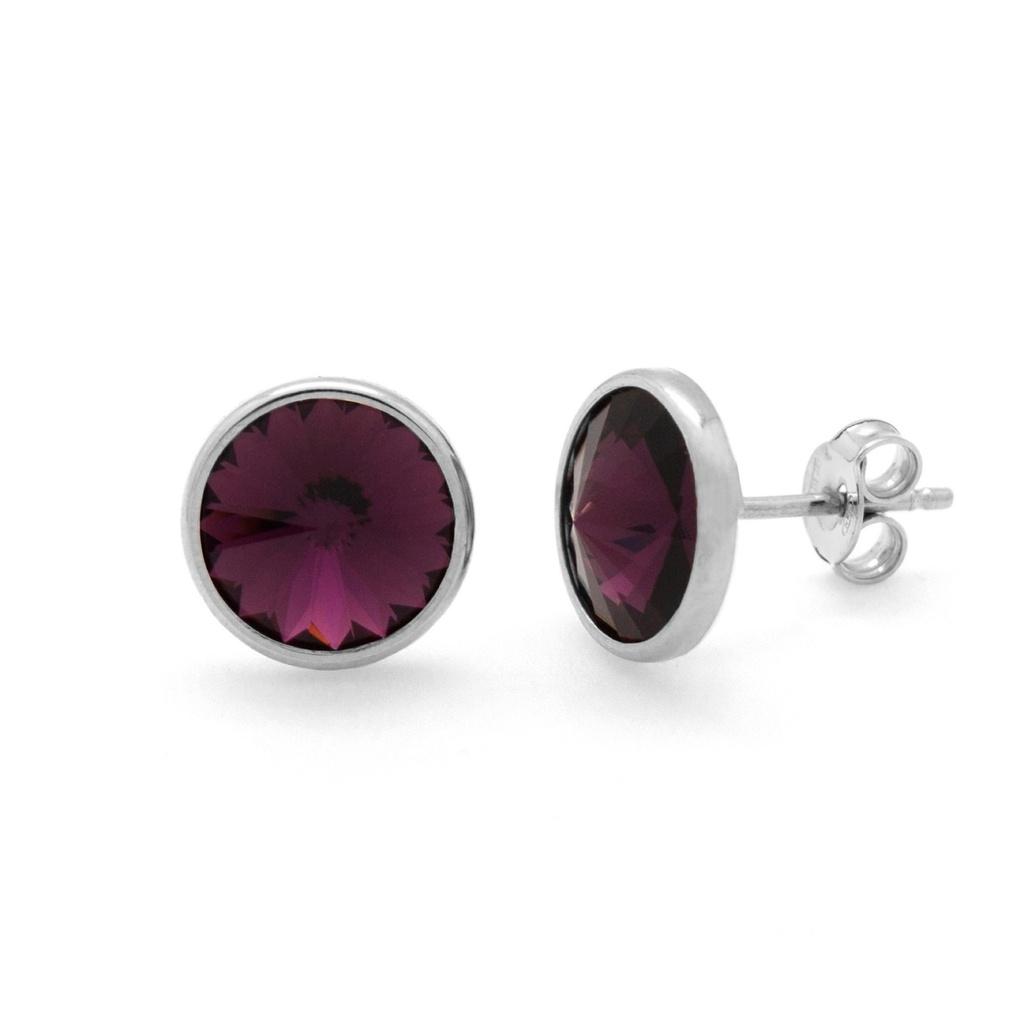 PENDIENTES VICTORIA CRUZ PLATA DE LEY AMETHYST