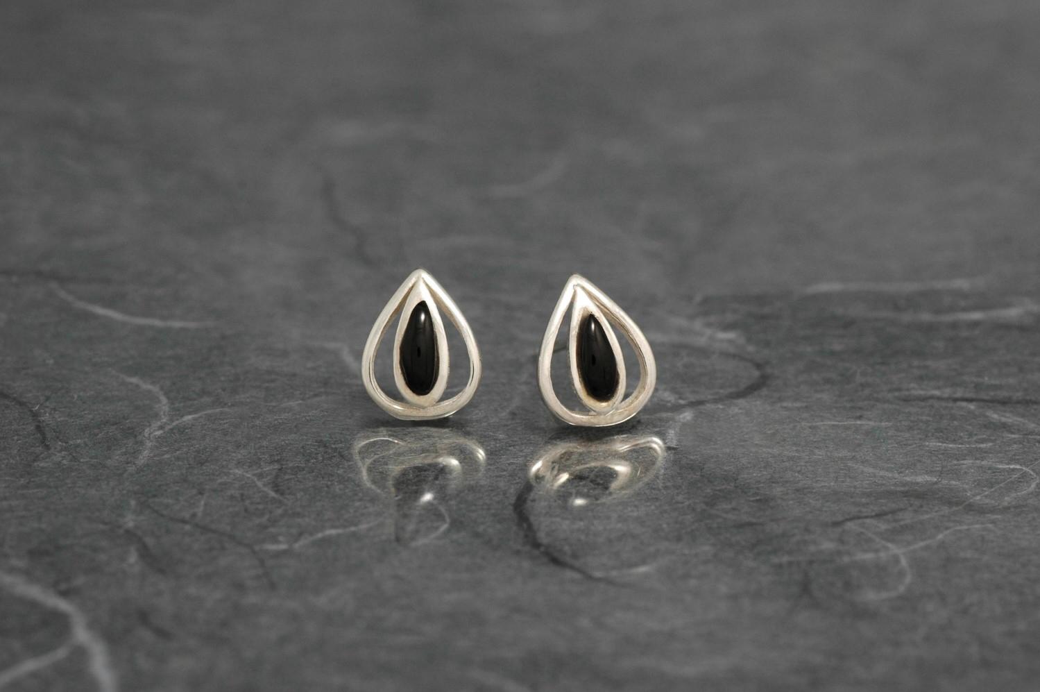 PENDIENTES ARDENTIA PLATA 1º LEY AZABACHE PRESION