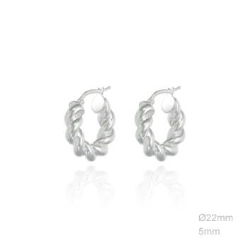 PENDIENTES NSP PLATA 1º LEY ARO RIZADO