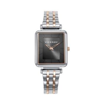 RELOJ VICEROY ACERO MUJER ACERO BICOLOR ROSA ESFERA NEGRO