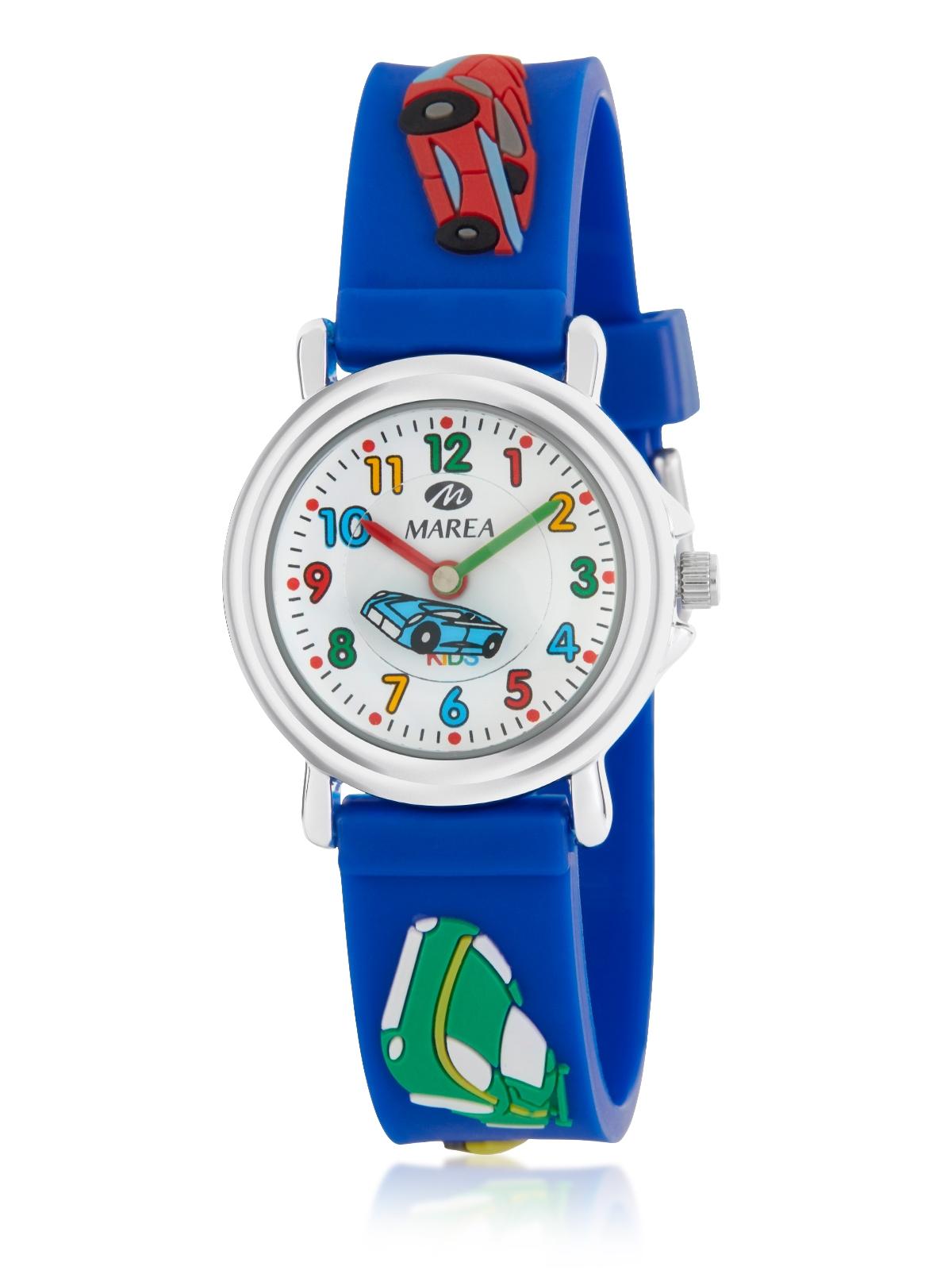 RELOJ MAREA INFANTIL COCHES AZUL