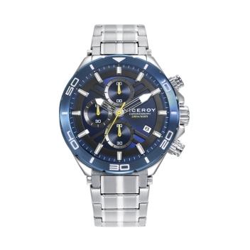 RELOJ VICEROY ACERO HOMBRE ACERO CRONO CAJA Y ESFERA AZUL