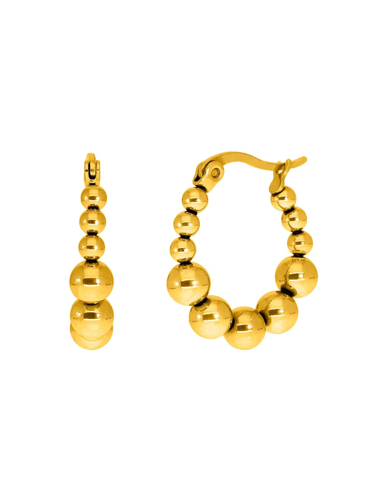 PENDIENTES ACERO MAREA MUJER JEWELS DORADO ARO BOLITAS