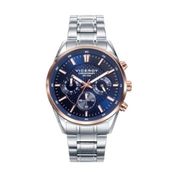 RELOJ VICEROY CRONO ACERO HOMBRE IP ROSA