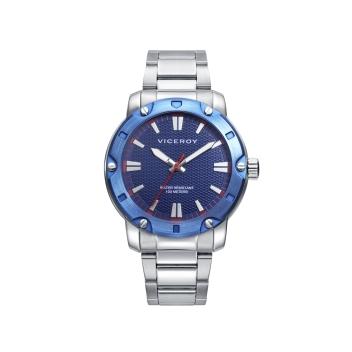 RELOJ VICEROY HOMBRE ACERO BISEL Y ESF AZUL DIGITOS ROJOS 100M