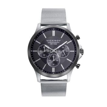 RELOJ VICEROY HOMBRE ACERO CRONO MALLA BILANESA ESF NEGRA 100M