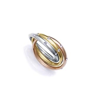 ANILLOS VICEROY MUJER ACERO 3 TONOS CRISTAL