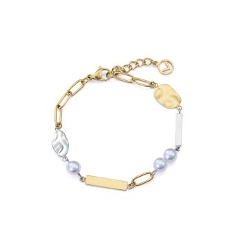 PULSERA VICEROY MUJER ACERO IP DORADO PERLAS SINTETICAS