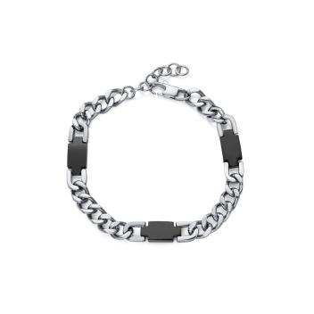 PULSERA VICEROY ACERO HOMBRE IP NEGRO