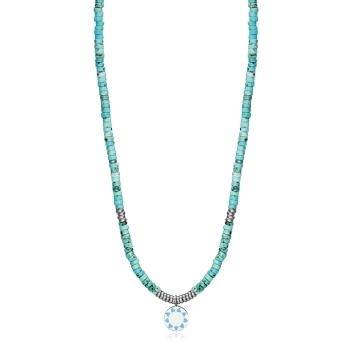 COLLAR VICEROY MUJER ACERO TURQUESA DISCO