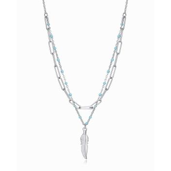COLLAR VICEROY ACERO MUJER DOBLE ESMALTE PLUMA