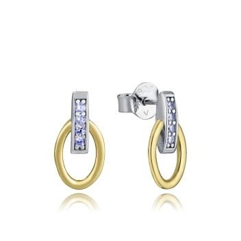 PENDIENTES VICEROY PLATA DE LEY BICOLOR MUJER CIRCONITA