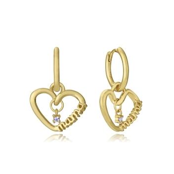 PENDIENTES VICEROY MUJER PLATA DE LEY BAÑO ORO MAMA