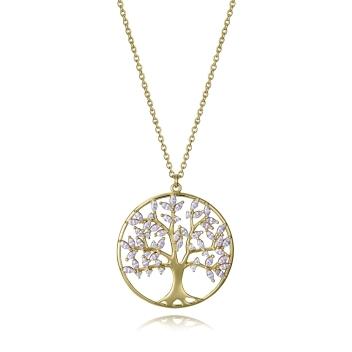 COLLAR VICEROY PLATA DE LEY MUJER DORADO ARBOL DE VIDA CIRCONITA