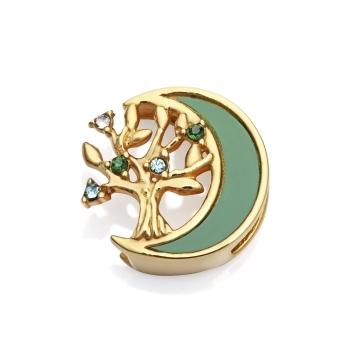 MOTIVO VICEROY MUJER ACERO IP DORADO ARBOL DE LA VIDA RESINA VERDE